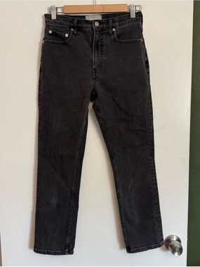 Everlane charcoal wash black / dark gray the original cheeky jeans